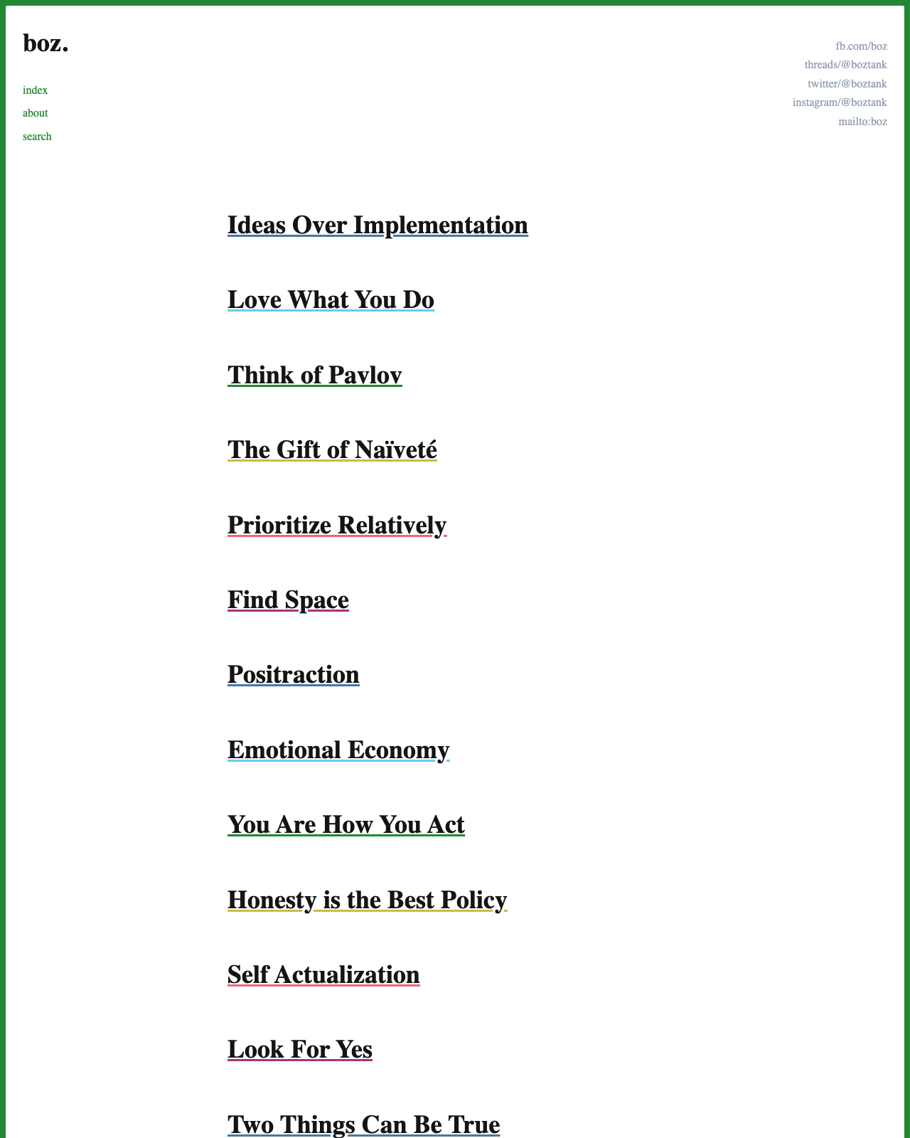 Screenshot of Andrew Bosworth's blog