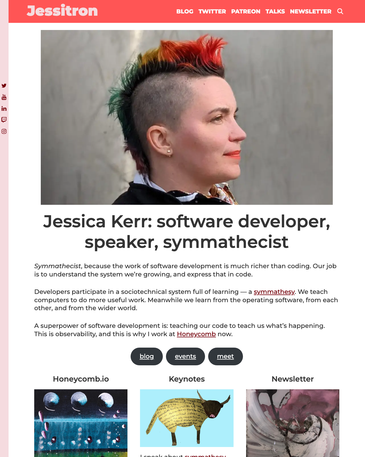 Screenshot of Jessica Kerr's blog
