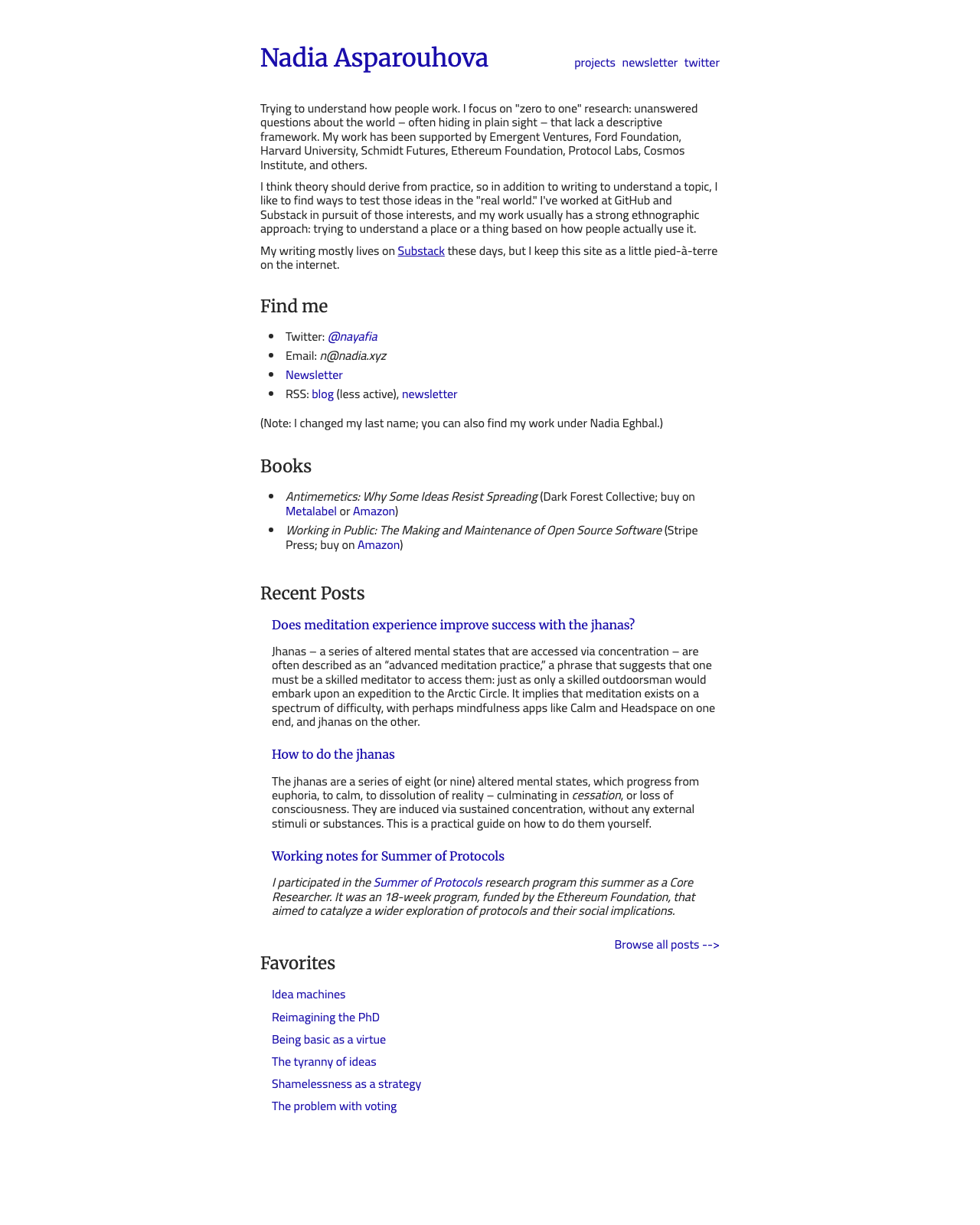 Screenshot of Nadia Asparouhova's blog
