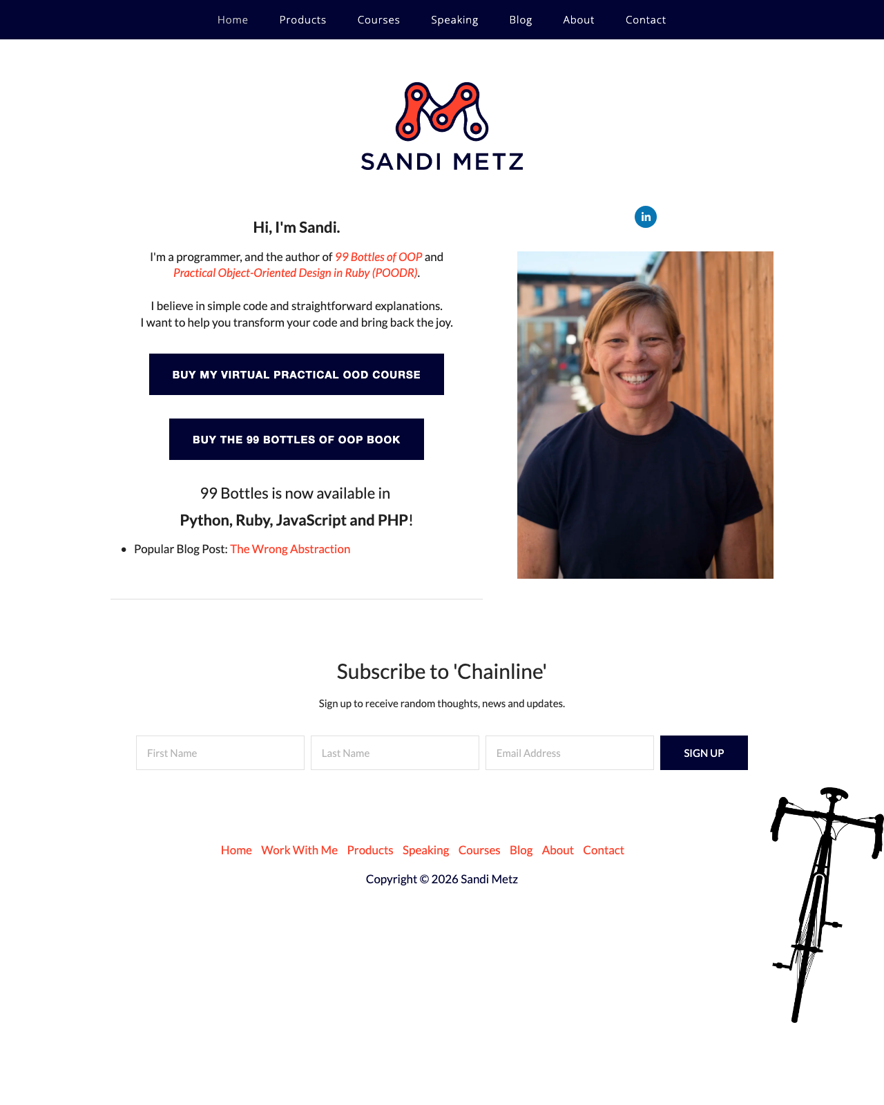Screenshot of Sandi Metz's blog